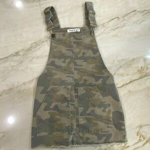 Boutique brand hippie girl camouflage, camo overalls, style dress, sooo cute!!